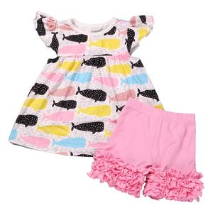 Ropa para Niños Pequeños, Vestido de Perlas con Estampado de Unicornio, Mickey, Delfín, Sandía, Mango y Piña, Conjunto para Bebé - Product Image 2