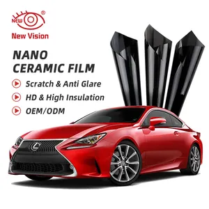 1.52x30m Nano Ceramic IR1580 15% VLT Dark Black Car Film Sticker Anti Scratch Solar Window Tint Wrap Protective