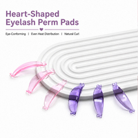 Protectores de Silicona Reutilizables para Lifting de Pestañas, Diseño de Punta en Forma de Corazón, Varillas para Permanente de Pestañas, Almohadillas de Silicona Suave para Lifting de Pestañas