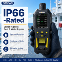 Détecteur de gaz multi-gaz portable marin 5 en 1 certifié CCS CH4 O2 CO H2S CO2 avec aspiration par pompe, alarme de sécurité pour espaces confinés