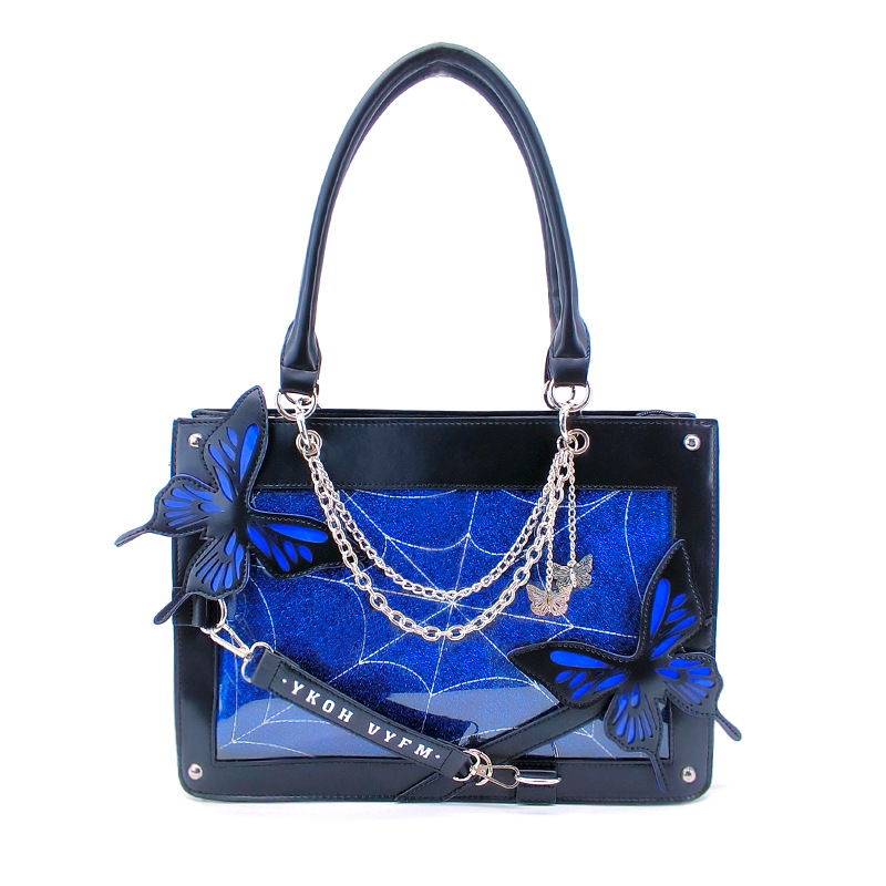 Papillon bleu noir