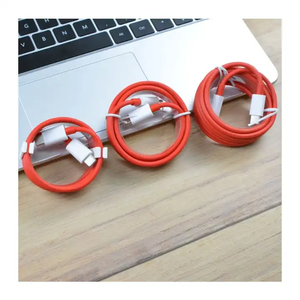 Cable Pd rápido, venta al por mayor <span class=keywords><strong>C</strong></span> a <span class=keywords><strong>C</strong></span> Cables de datos de carga rápida 10 años Certificado de fábrica 5A 65W Tipo <span class=keywords><strong>C</strong></span> Bolsa Opp de PVC Estándar rojo 20 TPE - Product Image 1