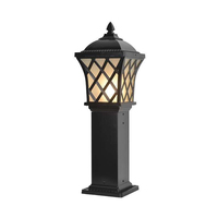 Lampadaire d'extérieur vintage en aluminium pour villa, éclairage de pelouse, lampadaire de jardin en pierre pour portail, éclairage de balise pour aménagement paysager et parc