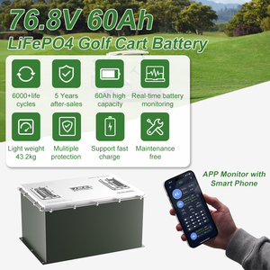 JREPOWER 3840wh 72V 50ah 골프 카트 배터리 60ah 리튬인산철 배터리 팩 클럽 카트용 - Product Image 4