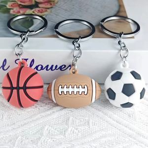 Llavero de simulación creativa de fútbol, rugby, tenis, voleibol, serie Spike Ball, baloncesto, colgante pequeño, muñeco, regalo de actividad - Product Image 4