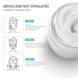 Dissolvant de points noirs masque facial à l'acide salicylique nettoyage du visage <span class=keywords><strong>contre</strong></span> <span class=keywords><strong>les</strong></span> points noirs acné masque à l'argile blanche crème soins de la peau cosmétiques - Product Image 2
