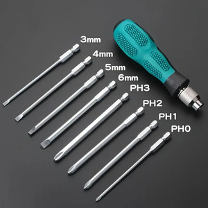 8-in-1 Multi-functional <b>Screwdriver</b> <b>Set</b> Mini Pocket <b>Bit</b> Manual Combination Hand Tools Household Repair 8-in-1 Multi-functional S - Product Image 4