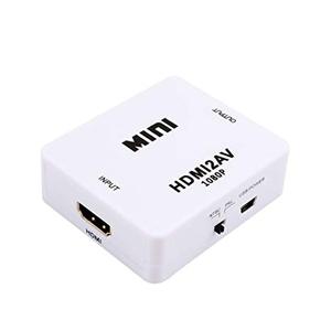 Convertidor Mini Hdmi2Av 1080p con entrada y salida de alimentación USB para cables de audio y video - Product Image 1