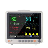 Monitor Pasien ICU Multi-Parameter Rumah Sakit 12,1 Inci, Portabel, dengan Stand, Bersertifikasi CE, Baterai Internal, Kelas II