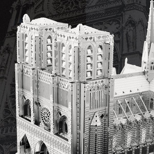 Nanyuan Gangda DIY 3D Puzzles IRON STAR Puzzle Modèle B22206 Métal Assemblé Notre Dame De Paris - Product Image 4
