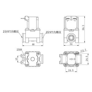 Vanne solénoïde de marque en fil de cuivre avec entrée à filetage interne NPT, vanne de commande en plastique transparent, produit électronique en plastique - Product Image 3
