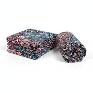 ผ้าประกายสีม่วงพิมพ์ลายดอกไม้หลากสีผ้าฝ้ายแอฟริกันผ้าพิมพ์ลายขี้ผึ้งผ้ากานากากเพชรสไตล์อังการา - Product Image 3