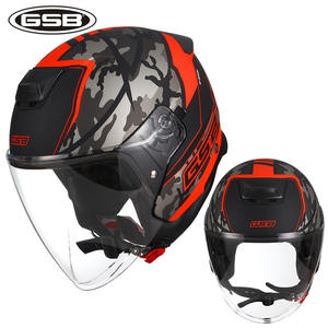Demi-casque pour hommes GSB certifié DOT Matériau ABS léger à face ouverte pour motos Véhicules électriques Gris-État neuf - Product Image 1