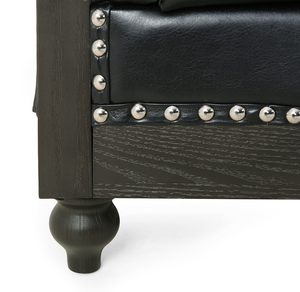 Mirod Comfy Convertible 3-Seat Square <b>Sofa</b> Set with Wooden <b>Legs</b> Modern Design for Living Room Apartment Hotel Use - Product Image 5