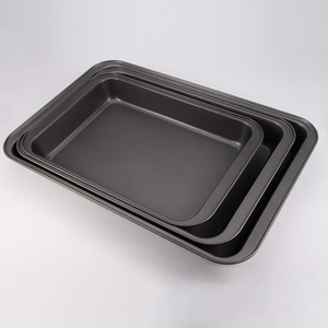 ถาดอบขนมเหล็กคาร์บอนทรงสี่เหลี่ยมแบบม้วนขอบ สำหรับร้านเบเกอรี่ - Product Image 3