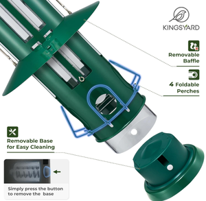 Tempat Makan Burung Anti Tupai Kapasitas Besar 3Lb, Mudah Dibersihkan, Isi Ulang, Tren Terbaru, Grosir Pabrik, Logam Gantung untuk Luar Ruangan - Product Image 2