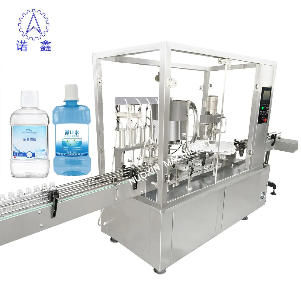 Nouveau FCM — équipement d'emballage de boissons, 4 têtes, appareil de remplissage de liquide automatique pour la pharmacie et l'industrie alimentaire