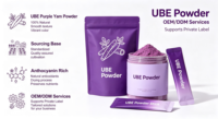 Échantillon Gratuit OEM Marque Privée Poudre d'UBE Biologique Poudre d'Igname Violette Matière Première Racine de Dioscorea Alata