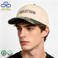Produttore di Cappelli OEM BSCI GRS, Cappello Sportivo Beige Mimetico Bicolore con Stampa Personalizzata per Caccia e Attività all'Aperto