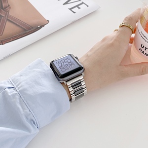Cadeau de la Saint-Valentin, bracelet intelligent en céramique à trois brins pour <span class=keywords><strong>Apple</strong></span> Sport <span class=keywords><strong>Watch</strong></span> 44 mm, bracelet de montre, bracelet de poignet 3 4 <span class=keywords><strong>5</strong></span> 6 7, boîte - Product Image 5