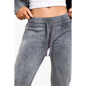 Ensemble deux pièces décontracté pour femme : sweat à capuche zippé en molleton de coton épais 500 g/m² avec logo personnalisé et pantalon de survêtement coupe droite délavé - Product Image 4