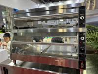 Vitrine chauffante à 2 niveaux pour aliments, avec humidification et alimentation en eau automatique, modèle identique à l'équipement de restauration rapide KFC