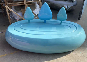 Y070 Chaise et banc en fibre de verre personnalisés pour crème glacée et bâtonnets de glace, résistants aux intempéries, en PRV, pour hôpitaux, hôtels, gymnases et centres commerciaux – Vente chaude - Product Image 2