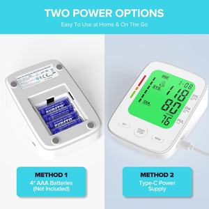 Tensiomètre automatique pour le bras supérieur, utilisation à domicile, grand écran LCD, brassard réglable (9-17 pouces), 2 x 99 enregistrements de mémoire, piles - Product Image 6