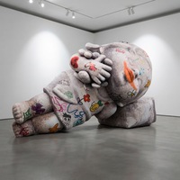 Décoration artistique extérieure : Modèle de personnage bébé graffiti gonflable personnalisé, étanche, pour installation en centre commercial