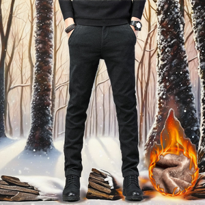 Pantalones y Pantalones de Vestir Casuales para Hombre, Corte Recto, Cintura Media, Ajuste Regular, Tejido Grueso, Poliéster/Algodón, Secado Rápido, Transpirables, Venta al por Mayor - Product Image 2