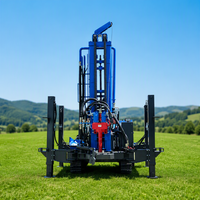 Foreuse agricole sur chenilles pour puits d'irrigation, diesel, 180m-260m, machine de forage de puits
