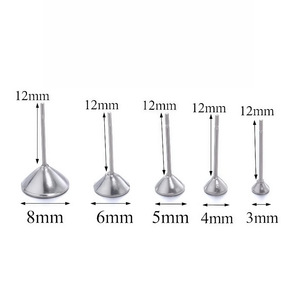 Base para Pendientes de Acero Inoxidable, 12mm de Largo, 3mm, 4mm, 5mm, 6mm, 8mm de Diámetro, Accesorios para Joyería DIY y Pedrería - Product Image 1