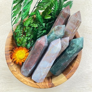 หินแจสเปอร์มหาสมุทรขัดเงาธรรมชาติทรงหอคอย คริสตัลพลังงานเงางามสูง สำหรับตกแต่งบ้าน ฮวงจุ้ย การบำบัด การทำสมาธิ และเป็นเครื่องประดับ - Product Image 5