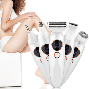 5 in 1 Set per la cura del naso sopracciglio per Bikini rasoio elettrico impermeabile per donne epilatore per capelli - Product Image 1