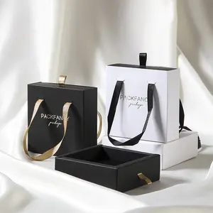 Custom Design Slide Pull Jewellery Package Box Cardboard Gift Drawer Box With Foam Insert
