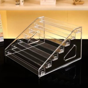 Acrylic Tiered Display Stand With Drawers Lipstick Storage Organizer Desktop <b>Makeup</b> Organizer Clear Plastic Multi Layer Rack - Product Image 1