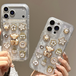 Cover fai da te per <span class=keywords><strong>iPhone</strong></span> 17 Pro Max con fiori, <span class=keywords><strong>cuori</strong></span> e farfalle, in PC rigido e TPU, per <span class=keywords><strong>iPhone</strong></span> 17, 16, 15, 14 LN115 - Product Image 4