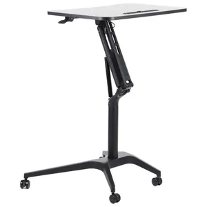 Office Laptop Stand Bed Sofa Manual Wooden Adjustable Lift Angle Side Height Standing Wheel Slide Table