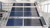 Robot de Limpieza de Paneles Solares Multifuncional, Máquina Automática de Limpieza de Paneles para Limpieza de Paneles Solares Fotovoltaicos, Control Remoto y Web, Lavado Solar