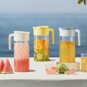 Borosilicate Glass nước Jug với auto-mở nắp nóng lạnh 1.5L Pitcher Tea Carafe cho nhà tủ lạnh và Đảng - Product Image 4