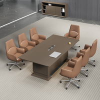 Table de conférence moderne de luxe en bois de petite taille, mobilier de bureau, Chine, prix 2026