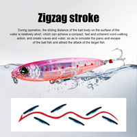 Leurre rigide en ABS pour la pêche en eau douce salée 8 couleurs 85mm 100mm Top Water Walk the Dog Crayon Leurre pour bar maquereau
