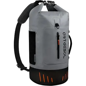 Yürüyüş kamp için 2023 yeni IPX6 pvc branda 20L su geçirmez kuru çanta sırt çantası