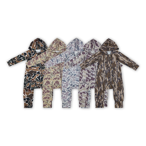 Tutina mimetica con cappuccio e cerniera intera a maniche lunghe per neonati all'ingrosso - Product Image 1