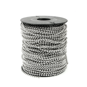 Thép không gỉ kim loại bóng Chuỗi vòng cổ hạt chuỗi con lăn bóng chuỗi - Product Image 6