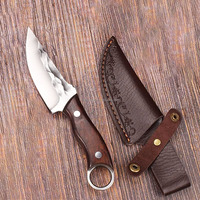 Couteau de survie et de chasse à lame fixe de 8,5 pouces avec étui pour le camping et la randonnée
