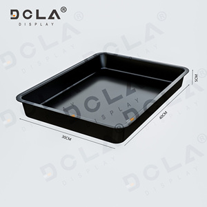 Plateau de présentation en ABS noir 15,7"L x 7,87"l x 3,54"H pour <span class=keywords><strong>boucherie</strong></span> et supermarché - Product Image 4