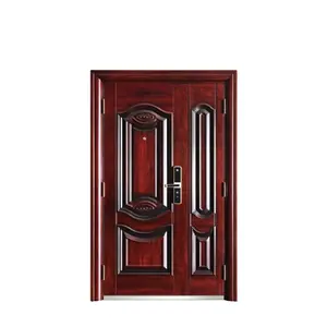 Puerta de acero de seguridad <span class=keywords><strong>Fot</strong></span> casas interior casa moderna puerta de entrada diseño doble puerta de seguridad de acero de alta calidad - Product Image 1