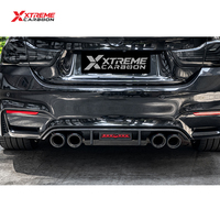 Diffuseur arrière en fibre de carbone sèche XTREME, finition brillante, kit carrosserie pour BMW F80 M3 F82 M4 2014-2020