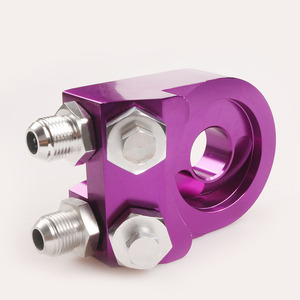 Aluminum Alloy Oil Cooler Adapter 128mm x 73mm For Car Engine Cooling System Modification - Product Image 3